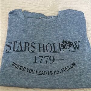 Blue Stars Hollow Graphic Tee